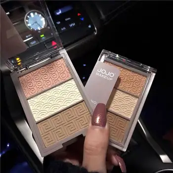 NEW Makeup Highlighter Palette Highlight Three-color nose shadow silhouette highlight illuminator Body Glitter Brighten Skin
NEW Makeup Highlighter Palette Highlight Three-color nose shadow silhouette highlight illuminator Body Glitter Brighten Skin