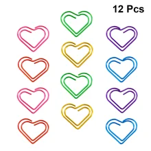 12pcs Metal Paper Clips Creative Heart-shaped Cololful Note Photo Sign Clips Clips for Home Office School (Mixed Color)
12pcs Metal Paper Clips Creative Heart-shaped Cololful Note Photo Sign Clips Clips for Home Office School (Mixed Color)