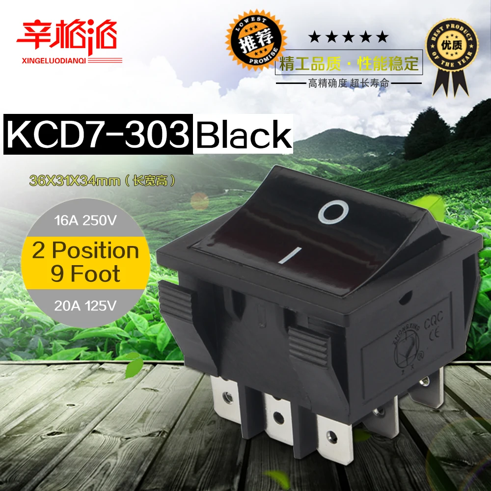 perforate 28 x 31mm 2 Position 9 pin ON-OFF boat rocker switch power switch 16A/250V 20A/125V KCD7-303
perforate 28 x 31mm 2 Position 9 pin ON-OFF boat rocker switch power switch 16A/250V 20A/125V KCD7-303