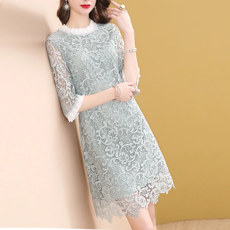 Ozhouzhan Spring And Summer Large Size Loose-Fit Hollow out Lace Dress Women's Hollow out Short 2019 New Style Popular Skirt
Ozhouzhan Spring And Summer Large Size Loose-Fit Hollow out Lace Dress Women's Hollow out Short 2019 New Style Popular Skirt