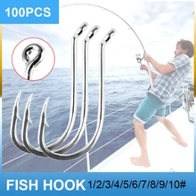 100 PCS Fishing Hooks High Carbon Steel Fishhook Sharp Strong Jig Hook Fishing Accessories Gears Tackle Fishing tackle
100 PCS Fishing Hooks High Carbon Steel Fishhook Sharp Strong Jig Hook Fishing Accessories Gears Tackle Fishing tackle
