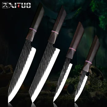 XITUO Kitchen Chef Knife 440C Steel High Hardness Hand Forged Sharp CleaverKiritsuke Utility Slicing Peeling Knife Cooking Tools
XITUO Kitchen Chef Knife 440C Steel High Hardness Hand Forged Sharp CleaverKiritsuke Utility Slicing Peeling Knife Cooking Tools