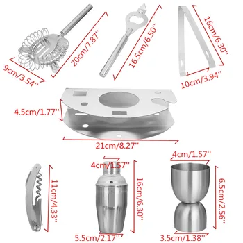 New 7 Pcs Stainless Steel Cocktail Shaker Mixer Drink Bartender Martini Tools Bar Set Kit Cocktail Shaker Mixer Bartender Drink
New 7 Pcs Stainless Steel Cocktail Shaker Mixer Drink Bartender Martini Tools Bar Set Kit Cocktail Shaker Mixer Bartender Drink