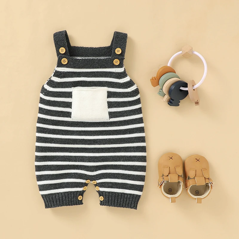 Baby Romper Knitted Playsuit Newborn Girls Boys Jumpsuit Fashion Stripe Pocket Toddler Infant Clothing Sleeveless Summer Onesies
Baby Romper Knitted Playsuit Newborn Girls Boys Jumpsuit Fashion Stripe Pocket Toddler Infant Clothing Sleeveless Summer Onesies