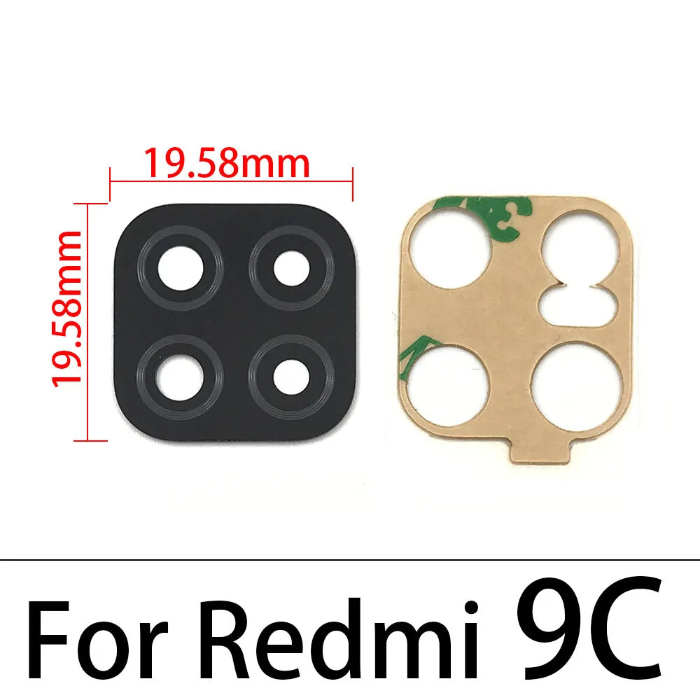 Стеклянный объектив для задней камеры Xiaomi Redmi Note 8 8T 9S 7 Pro Max 9 9A 9C 2 шт. с наклейкой Mi