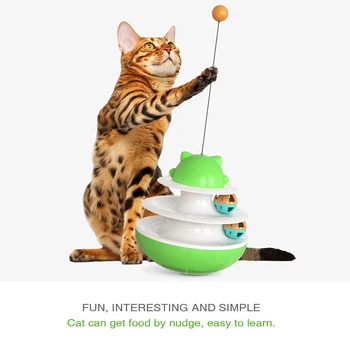 Interactive Pet Cat Toy Tumbler Tower With Catnip Tracks Triple Disc Ball For Training Amusement Entertainment Pet Products Sale
Interactive Pet Cat Toy Tumbler Tower With Catnip Tracks Triple Disc Ball For Training Amusement Entertainment Pet Products Sale