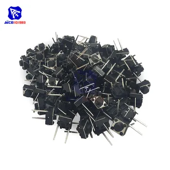 diymore 100PCS/Lot 2Pin Panel PCB Momentary Tactile Tact Push Button Switch 6x6x4.3mm / 6x6x5mm Push Button Switch 2 Terminals 
diymore 100PCS/Lot 2Pin Panel PCB Momentary Tactile Tact Push Button Switch 6x6x4.3mm / 6x6x5mm Push Button Switch 2 Terminals