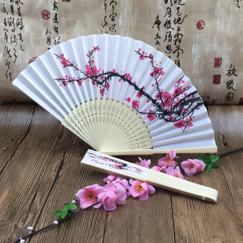 Классический складной веер с цветком сливы, 100 шт., односторонний веер для свадьбы, подарок
Классический складной веер с цветком сливы, 100 шт., односторонний веер для свадьбы, подарок