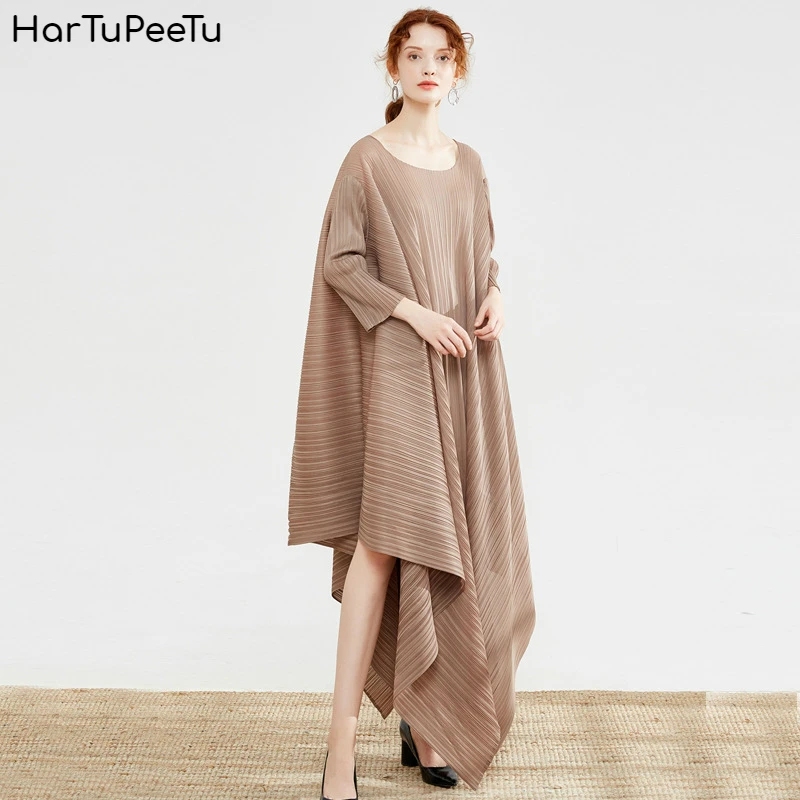 Irregular Maxi Dress Women Oversize Loose Vestidos Cape Style Back Lace-up High Temperature Pleated Basic 2020 Spring Summer
Irregular Maxi Dress Women Oversize Loose Vestidos Cape Style Back Lace-up High Temperature Pleated Basic 2020 Spring Summer