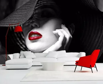 CJSIR Custom Wallpaper Black and White Contrast Color Red Lips Modern Minimalist Fashion TV Sofa Background 3d Wallpaper Decor
CJSIR Custom Wallpaper Black and White Contrast Color Red Lips Modern Minimalist Fashion TV Sofa Background 3d Wallpaper Decor