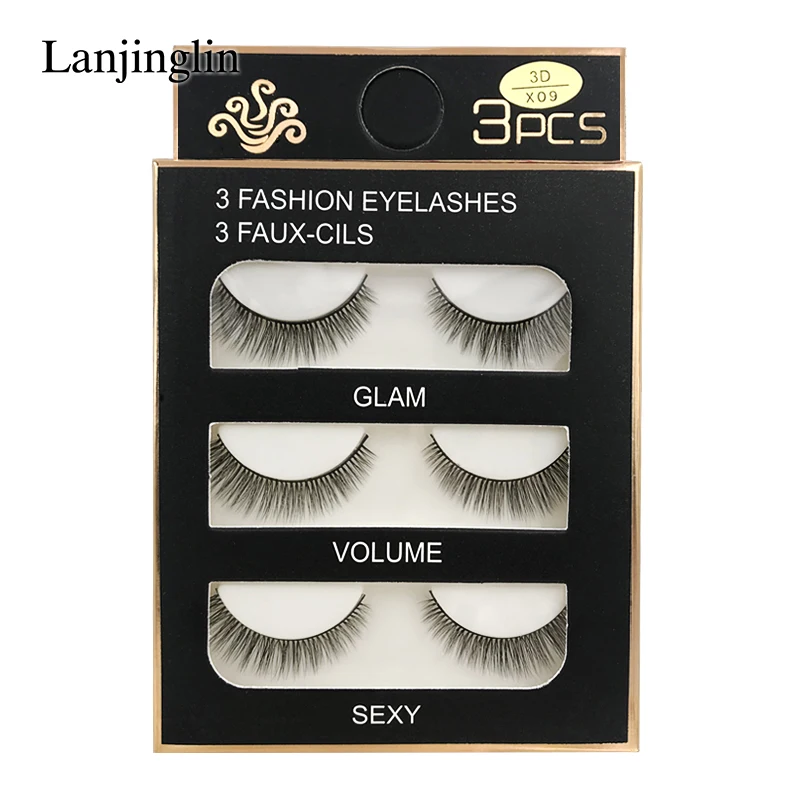 Faux Cils 3 Pairs False Eyelashes Soft Natural Long Wispy Fluffy 3D Mink Lashes Handmade Makeup Tool Extension Fake Eye Lashes 21 H2c5cc7d27a534bf6b1ffb1c92b7fcfe43