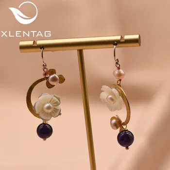 XlentAg Real 925 Sterling Silver Shell Flower Drop Earrings Natural Purple Stone Pink Pearl Handmade Women's Earrings GE0008
XlentAg Real 925 Sterling Silver Shell Flower Drop Earrings Natural Purple Stone Pink Pearl Handmade Women's Earrings GE0008