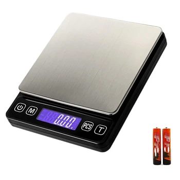 Kitchen Scale Jewelry Scale, Portable Digital Kitchen Food Scale with Cover, 3KG x 0.3G LCD Display, Tare Function
Kitchen Scale Jewelry Scale, Portable Digital Kitchen Food Scale with Cover, 3KG x 0.3G LCD Display, Tare Function