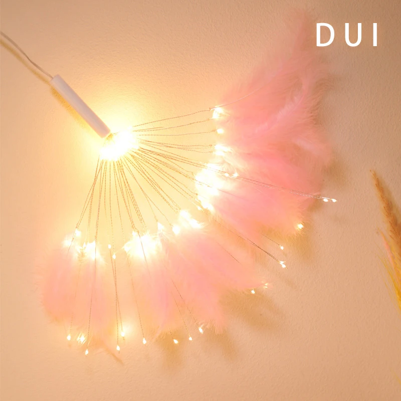 New spot led copper wire fireworks feather color eight functions creative decorative LED string light
New spot led copper wire fireworks feather color eight functions creative decorative LED string light