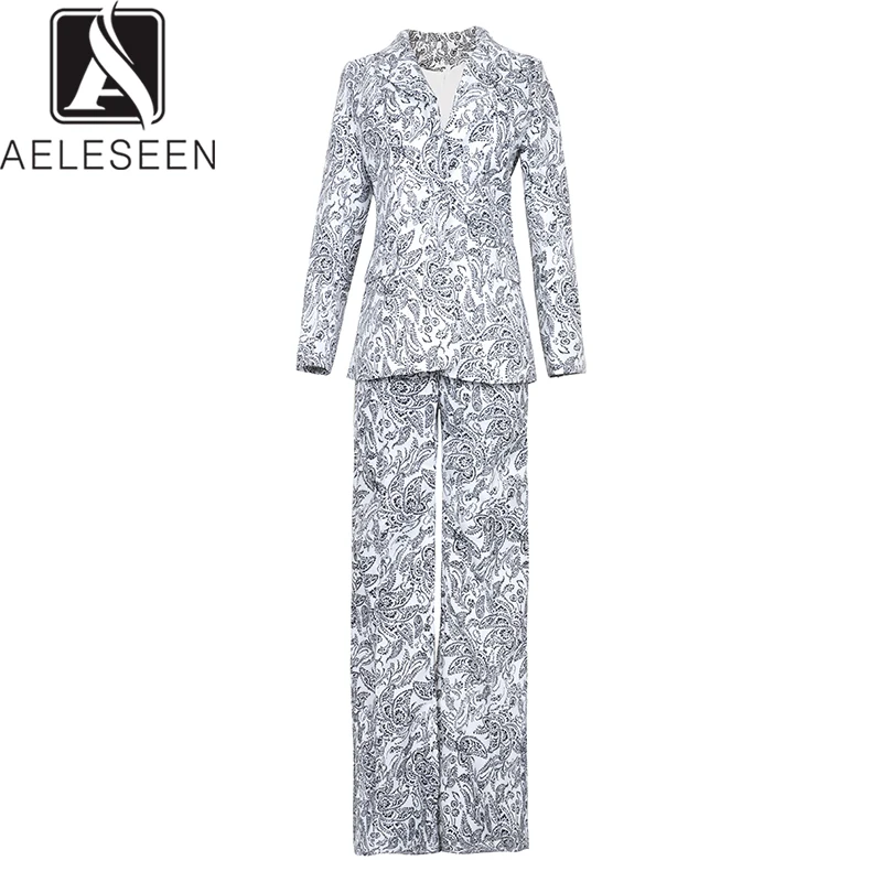 AELESEEN New Fashion Office Lady 3 Pieces Suits Women Vintage Printed Two Buttons Open Top + Halter Vest + Long Pants Sets 
AELESEEN New Fashion Office Lady 3 Pieces Suits Women Vintage Printed Two Buttons Open Top + Halter Vest + Long Pants Sets