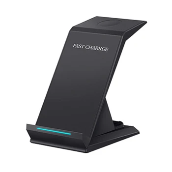 3 in 1 Qi Wireless Charger Station for iPhone11Pro/Xr/Xs/ Pro/IWatch5 Fast Charging for SamsungS10/Buds/Watch 
3 in 1 Qi Wireless Charger Station for iPhone11Pro/Xr/Xs/ Pro/IWatch5 Fast Charging for SamsungS10/Buds/Watch