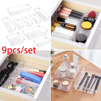9Pcs/set Desktop Drawer Storage Box Bathroom Dressing Table Multifunctional W/ 9 Trays 4 Size Organizer For Custom Drawer Layout
9Pcs/set Desktop Drawer Storage Box Bathroom Dressing Table Multifunctional W/ 9 Trays 4 Size Organizer For Custom Drawer Layout