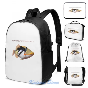 Funny Graphic print Humuhumunukunukuapuaa USB Charge Backpack men School bags Women bag Travel laptop bag
Funny Graphic print Humuhumunukunukuapuaa USB Charge Backpack men School bags Women bag Travel laptop bag