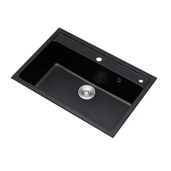 Black Granite Kitchen Sinks Single Bowel Kitchen Sinks Up Mount Built-In Sink, Composite Quartz Kitchen Sink SQ1867
Black Granite Kitchen Sinks Single Bowel Kitchen Sinks Up Mount Built-In Sink, Composite Quartz Kitchen Sink SQ1867
