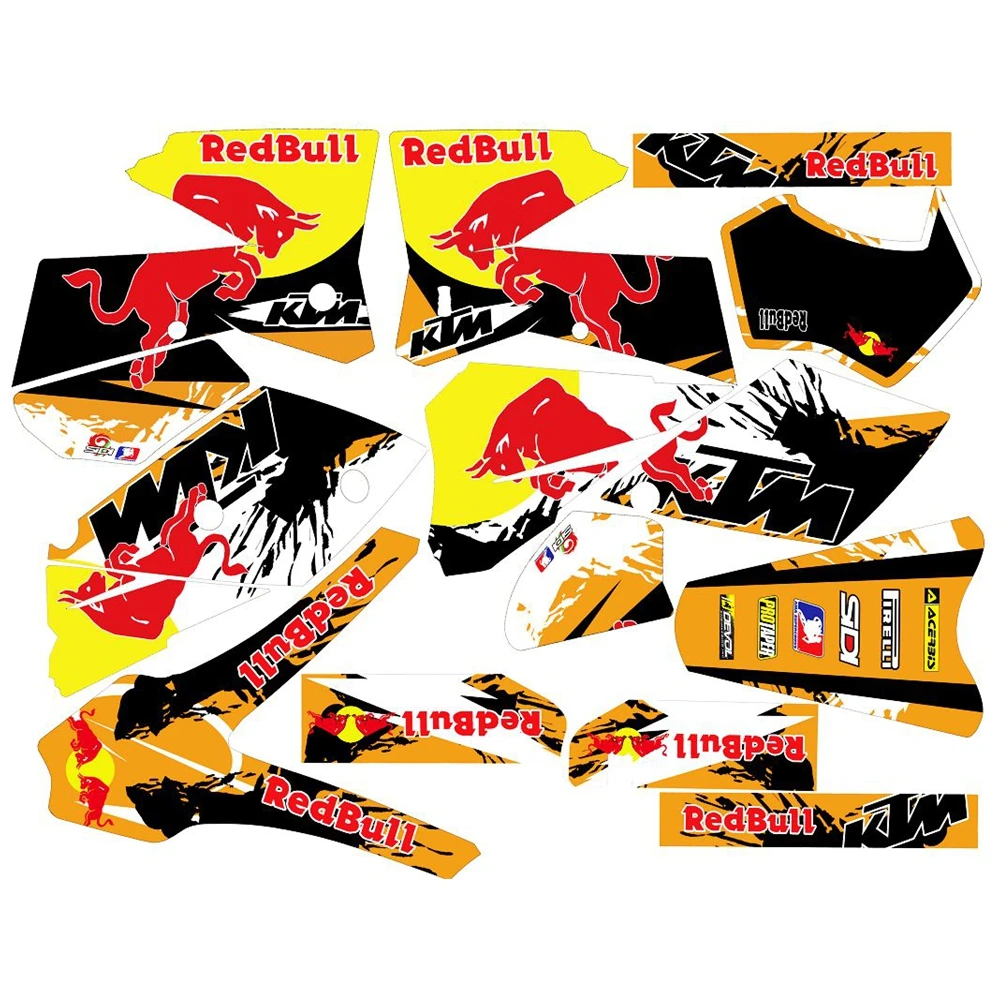 New Full Graphics Decals Stickers Custom Number Name 3M Bright Stickers Waterproof For KTM EXC Series 2005 2006 2007
New Full Graphics Decals Stickers Custom Number Name 3M Bright Stickers Waterproof For KTM EXC Series 2005 2006 2007
