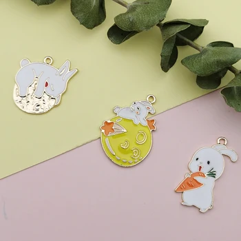 10pcs Fashion Enamel Rabbit Bunny Carrot Charms Metal Vegetable Fruit Carota Pendants Dangle For Earrings Jewelry Making DIY
10pcs Fashion Enamel Rabbit Bunny Carrot Charms Metal Vegetable Fruit Carota Pendants Dangle For Earrings Jewelry Making DIY
