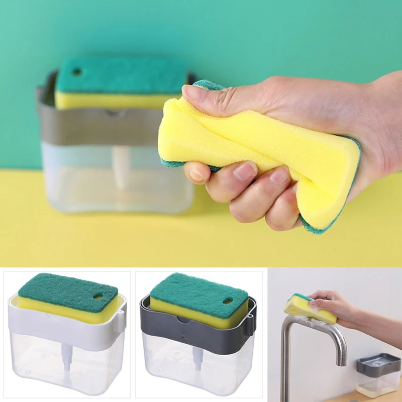 Soap Pump Dispenser With Sponge Holder Liquid Dispenser Container Hand Press Soap Organizer Case Detergent Storage Box
Soap Pump Dispenser With Sponge Holder Liquid Dispenser Container Hand Press Soap Organizer Case Detergent Storage Box