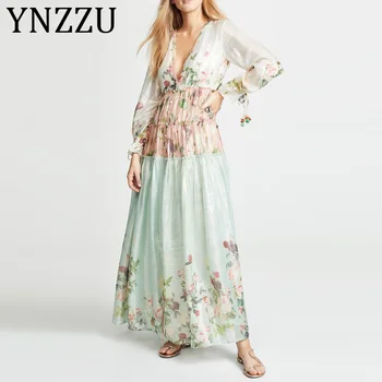 YNZZU Elegant Print Ruched Long Dress Women 2020 V Neck Split Long Sleeve Pleated Loose Maxi Dresses Vestidos Mujer AD366
YNZZU Elegant Print Ruched Long Dress Women 2020 V Neck Split Long Sleeve Pleated Loose Maxi Dresses Vestidos Mujer AD366