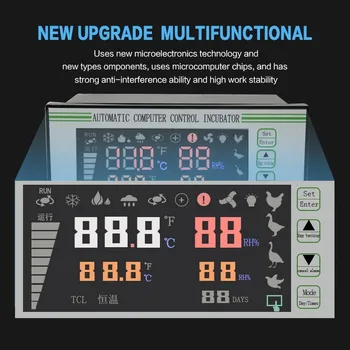 Full Automatic Control Egg Incubator Controller Thermostat with Temperature Humidity Sensor Farm Animals Egg Hatcher Controller
Full Automatic Control Egg Incubator Controller Thermostat with Temperature Humidity Sensor Farm Animals Egg Hatcher Controller