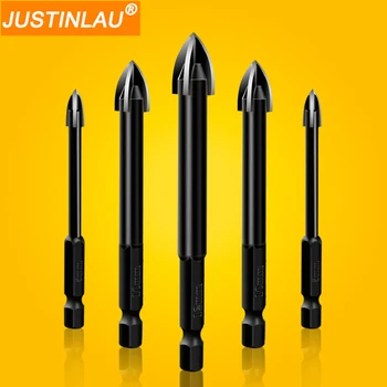 JUSTINLAU 6pcs/set 4-12mm Glass Drill Bit Set Alloy Carbide Point with 4 Cutting Edges Tile & Glass Cross Spear Head Drill Bits
JUSTINLAU 6pcs/set 4-12mm Glass Drill Bit Set Alloy Carbide Point with 4 Cutting Edges Tile & Glass Cross Spear Head Drill Bits