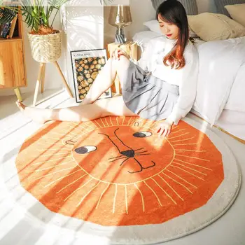 Fleece Round Carpet Cartoon Lion Polar Bear Children Non-slip Bedroom Rug Living Room Mat Floor Mat Bath Mat Computer Chair Pad 
Fleece Round Carpet Cartoon Lion Polar Bear Children Non-slip Bedroom Rug Living Room Mat Floor Mat Bath Mat Computer Chair Pad