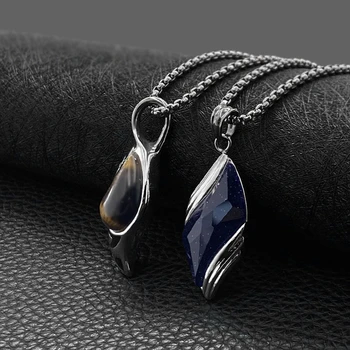 2020 New Style Stainless Steel Pendant Necklace For Women Female Jewelry Collar Collier Luxury Design Nature Stone Necklaces
2020 New Style Stainless Steel Pendant Necklace For Women Female Jewelry Collar Collier Luxury Design Nature Stone Necklaces
