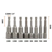 8Pcs 65mm Screwdriver Bits Magnetic Nut Screwdriver 1/4 Hex 6-13mm Socket Adapter Screwdriver Set Power Tools
8Pcs 65mm Screwdriver Bits Magnetic Nut Screwdriver 1/4 Hex 6-13mm Socket Adapter Screwdriver Set Power Tools