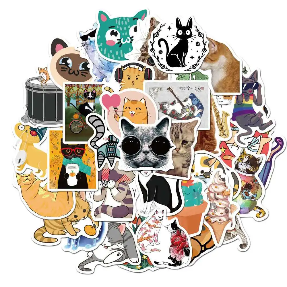 50pcs/set not repeat cartoon cute kitten waterproof stickers car suitcase skateboard laptop stickers
50pcs/set not repeat cartoon cute kitten waterproof stickers car suitcase skateboard laptop stickers