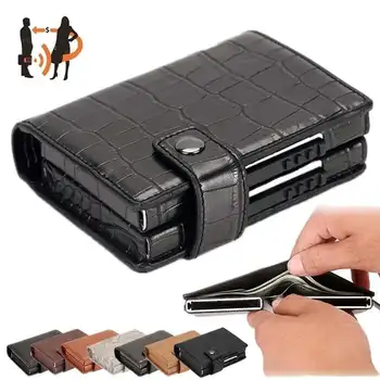 Men Rfid Leather Men Aluminum Wallet Casual Credit Card Holder Blocking Mini Magic Wallet Automatic Card Coin Purse Bag
Men Rfid Leather Men Aluminum Wallet Casual Credit Card Holder Blocking Mini Magic Wallet Automatic Card Coin Purse Bag