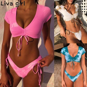 Liva girl V Neck Bikini Set Women Swimming Suit printed Swimsuit Two-Piece Swimwear Bathing Female Biquini Plus Size Swimsuit 20
Liva girl V Neck Bikini Set Women Swimming Suit printed Swimsuit Two-Piece Swimwear Bathing Female Biquini Plus Size Swimsuit 20
