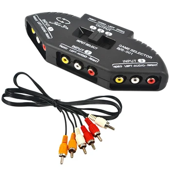 o Video AV RCA Switch Splitter Selector 3 to 1 RCA Composite AV Cable for STB TV DVD Player for PS2
o Video AV RCA Switch Splitter Selector 3 to 1 RCA Composite AV Cable for STB TV DVD Player for PS2