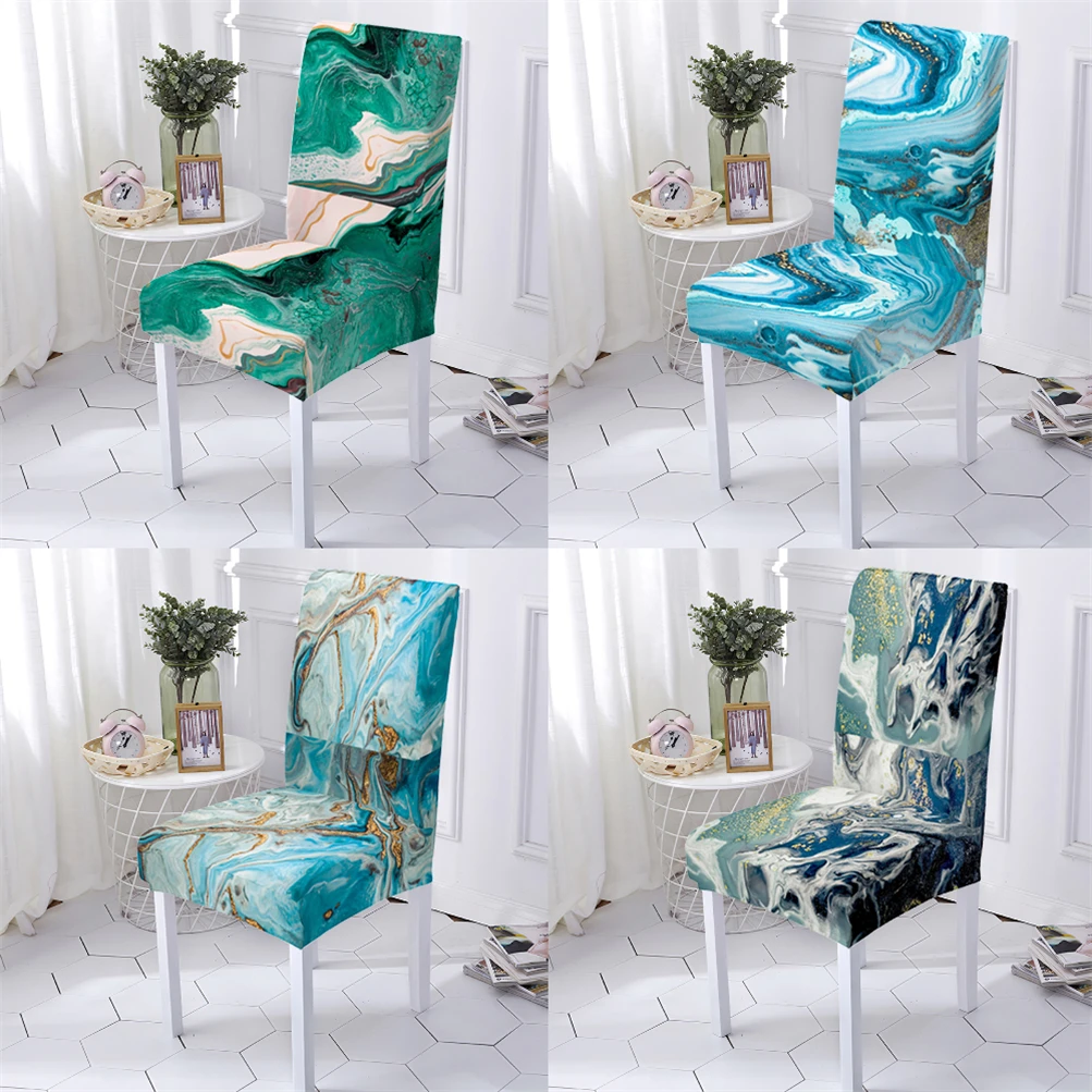 

Marble Style Chair Covers Dining Room Sofa And Chair Covers Cover Of Chair Rock Formation Printing Chairs Cover Furniture Covers
