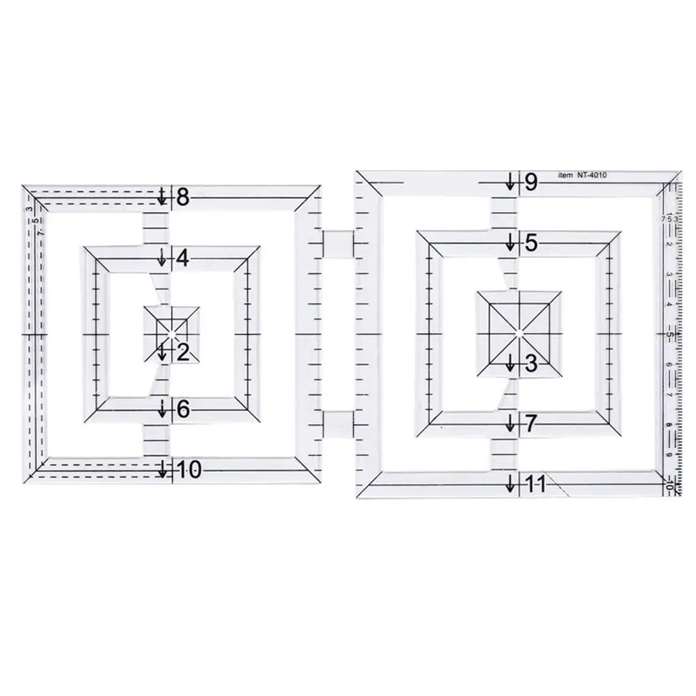 Sewing Ruler Double Square Acrylic Patchwork Tool Hand-made For Wire-drawing Cutting Clothing Design Quick Delivery Newer
Sewing Ruler Double Square Acrylic Patchwork Tool Hand-made For Wire-drawing Cutting Clothing Design Quick Delivery Newer
