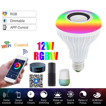 12W Smart RGB LED Bulb RGBW WIFI bluetooth Lamp Color Changing Lighting LED Lamp Bar KTV Decorative Light App Control/RC Control
12W Smart RGB LED Bulb RGBW WIFI bluetooth Lamp Color Changing Lighting LED Lamp Bar KTV Decorative Light App Control/RC Control