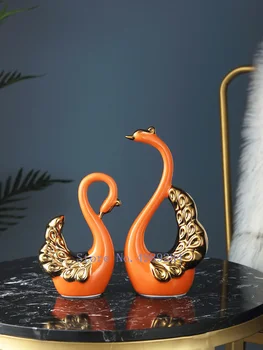 Nordic Creativity Ceramics Simulation Animal Sculpture Abstract Swan Lovers Marry Crafts Furnishings Modern Home Decoration
Nordic Creativity Ceramics Simulation Animal Sculpture Abstract Swan Lovers Marry Crafts Furnishings Modern Home Decoration