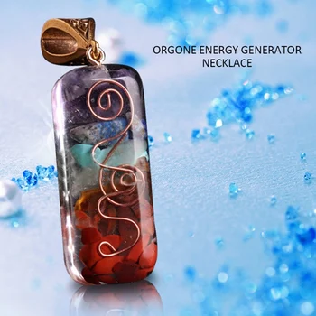 Energy Necklace 7 Chakra Orgone Generator Pendant Copper Coil Orgonite Healing Rainbow Crystal Stones Necklace
Energy Necklace 7 Chakra Orgone Generator Pendant Copper Coil Orgonite Healing Rainbow Crystal Stones Necklace