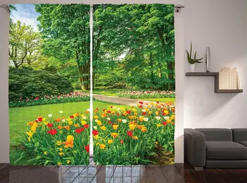 Garden Curtains Garden in Keukenhof Colorful Tulip Flowers and Trees Foliage Spring Season Living Room Bedroom Window Drapes
Garden Curtains Garden in Keukenhof Colorful Tulip Flowers and Trees Foliage Spring Season Living Room Bedroom Window Drapes