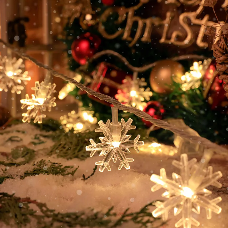 LED Snowflake String Lights Snow Fairy Garland Decoration for Christmas tree New Year Room Valentine's day Battery 10M 100leds
LED Snowflake String Lights Snow Fairy Garland Decoration for Christmas tree New Year Room Valentine's day Battery 10M 100leds