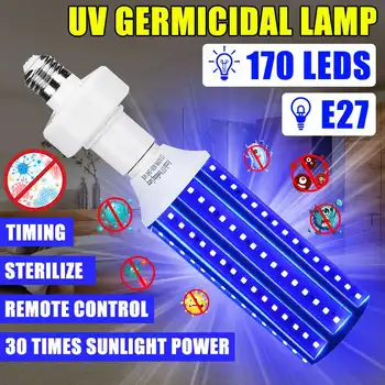 UVC Germicidal E27 UV LED Lamp 60W Desinfection Light LED Corn Bulb 110/220V Ultraviolet Light Bactericidal Sterilization Lamp
UVC Germicidal E27 UV LED Lamp 60W Desinfection Light LED Corn Bulb 110/220V Ultraviolet Light Bactericidal Sterilization Lamp