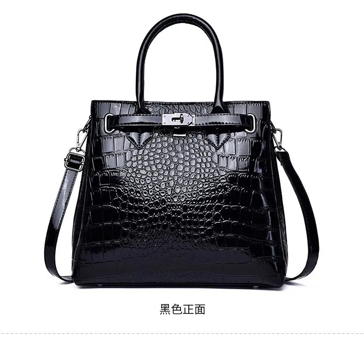 WOMEN'S Fashion Handbag 2019 Spring New Arrival Patent Leather Bright Surface Textured Crocodile Pattern san ceng dai Large Capa
WOMEN'S Fashion Handbag 2019 Spring New Arrival Patent Leather Bright Surface Textured Crocodile Pattern san ceng dai Large Capa