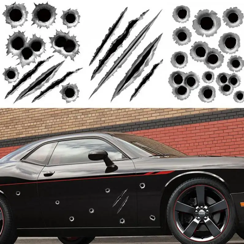 1Pcs 23 x 29cm Funny 3D Bullet Hole Car Styling Accessories Motorcycle Scratch Car Stickers And Decals
1Pcs 23 x 29cm Funny 3D Bullet Hole Car Styling Accessories Motorcycle Scratch Car Stickers And Decals