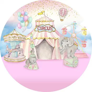 Photography Background Baby Shower Circus Backdrops for Girl First Birthday Banner Table Cover Elephant Round Backdrop
Photography Background Baby Shower Circus Backdrops for Girl First Birthday Banner Table Cover Elephant Round Backdrop