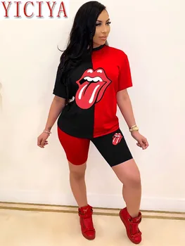 Tracksuit 2 Piece Set Women Casual tongue Print Lounge Wear Top and Shorts Set Matching Set Joggers Sportswear biker shorts set
Tracksuit 2 Piece Set Women Casual tongue Print Lounge Wear Top and Shorts Set Matching Set Joggers Sportswear biker shorts set