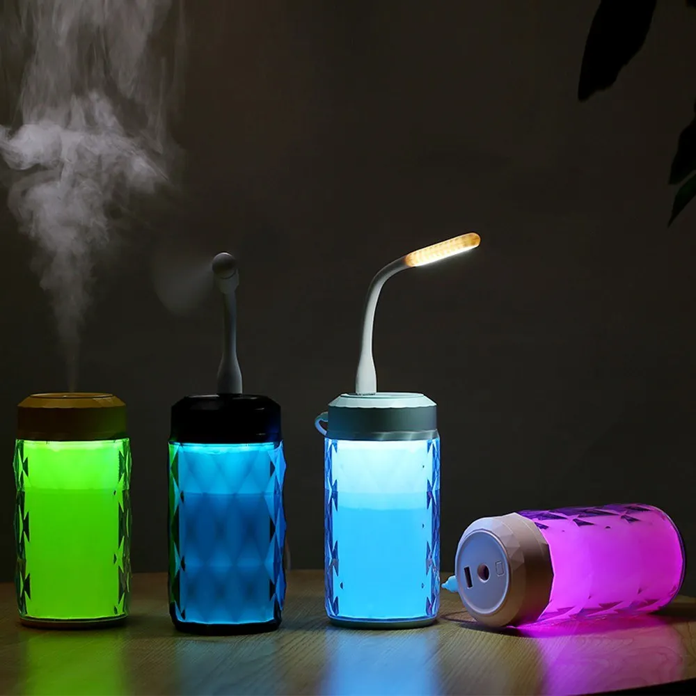 250ML 3 in 1 Color Diamond Air Humidifier Large Capacity Ultra-quiet Car Air Purifier Multi-functional with Fan and Night Light
250ML 3 in 1 Color Diamond Air Humidifier Large Capacity Ultra-quiet Car Air Purifier Multi-functional with Fan and Night Light