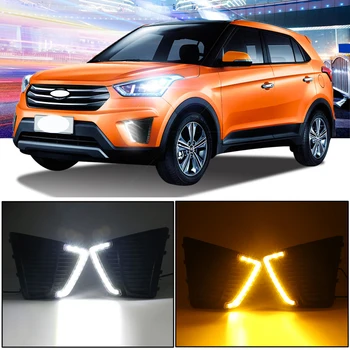 CAPQX For Hyundai IX25 Creta 2015 2016 Front LED Daytime Light Running Light Fog Lamp DRL Fog Light Cover Fog lamp Frame
CAPQX For Hyundai IX25 Creta 2015 2016 Front LED Daytime Light Running Light Fog Lamp DRL Fog Light Cover Fog lamp Frame